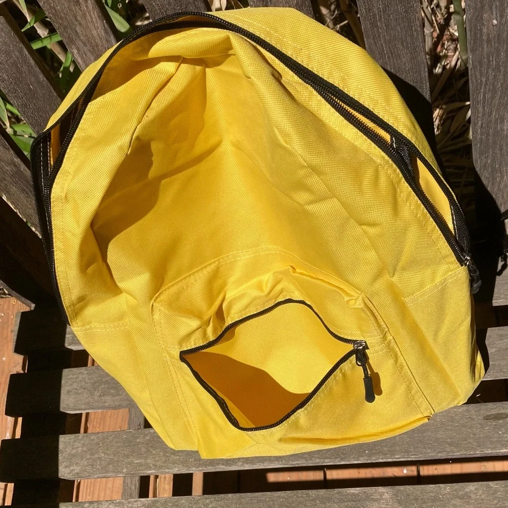 Yellow Backpack with Black Trim New